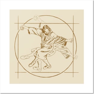 Vitruvian Dude - Big Lebowski Yoga Pose Posters and Art